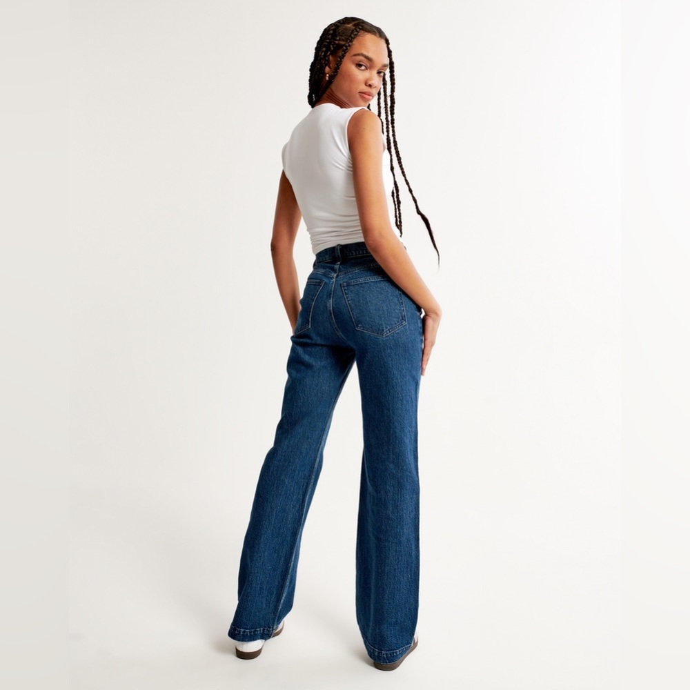 NWT ABERCROMBIE & FITCH mid rise 90s Relaxed JEANS - Picture 4 of 12
